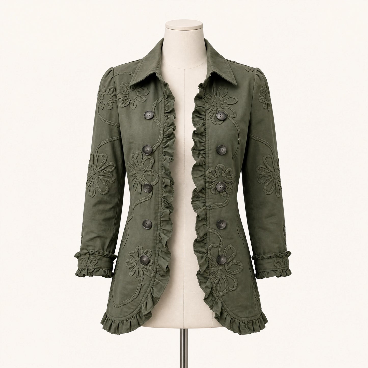 Veste Fleurie à Volants