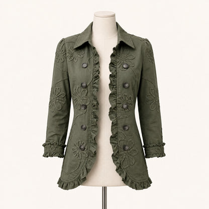 Veste Fleurie à Volants