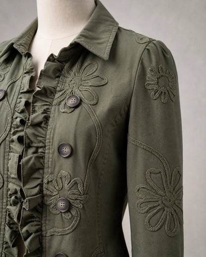 Veste Fleurie à Volants