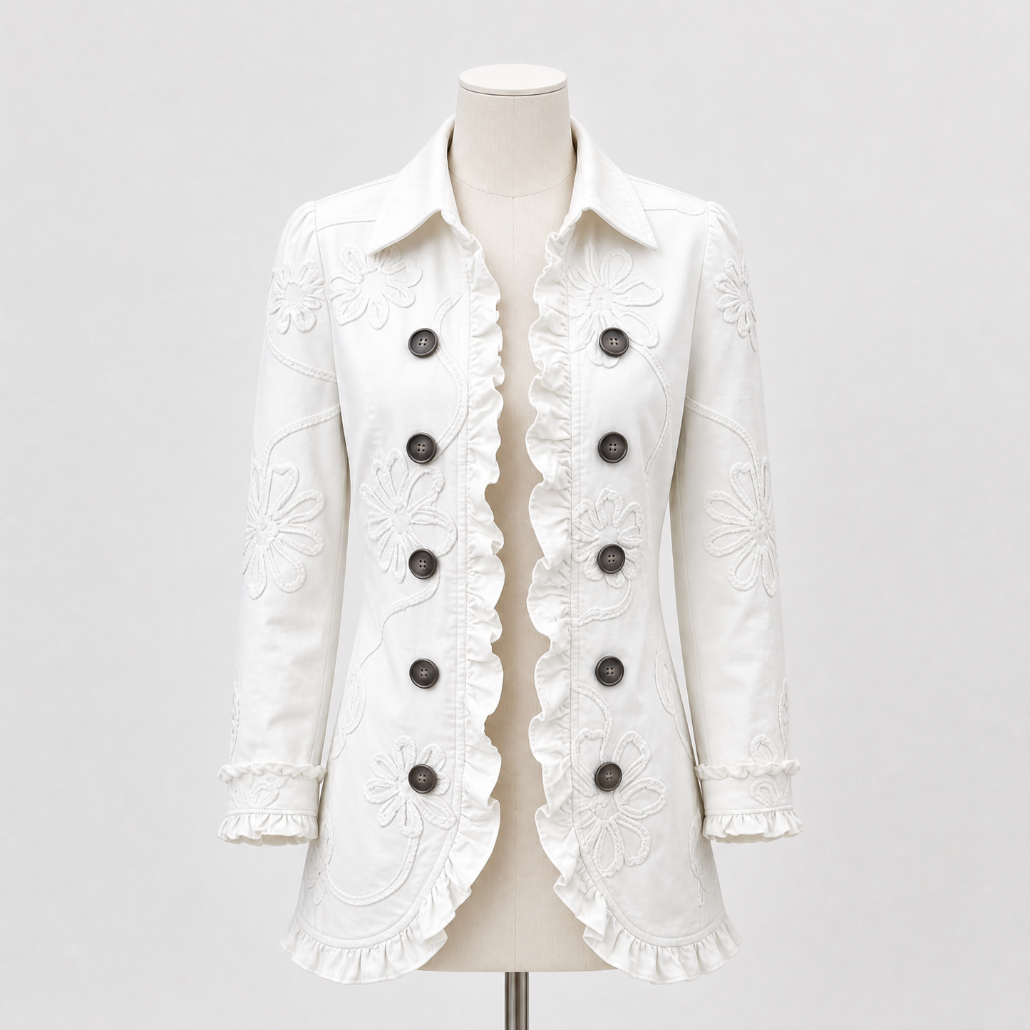 Veste Fleurie à Volants