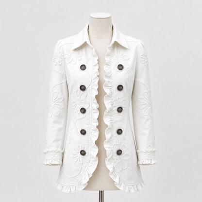 Veste Fleurie à Volants
