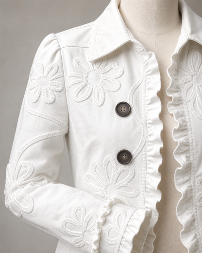 Veste Fleurie à Volants